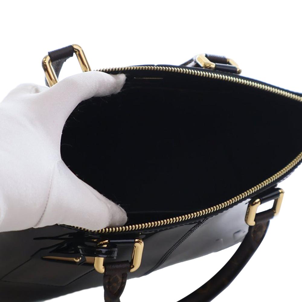 Louis Vuitton AB Louis Vuitton Black Vernis Leather Leather Vernis Miroir Tote France