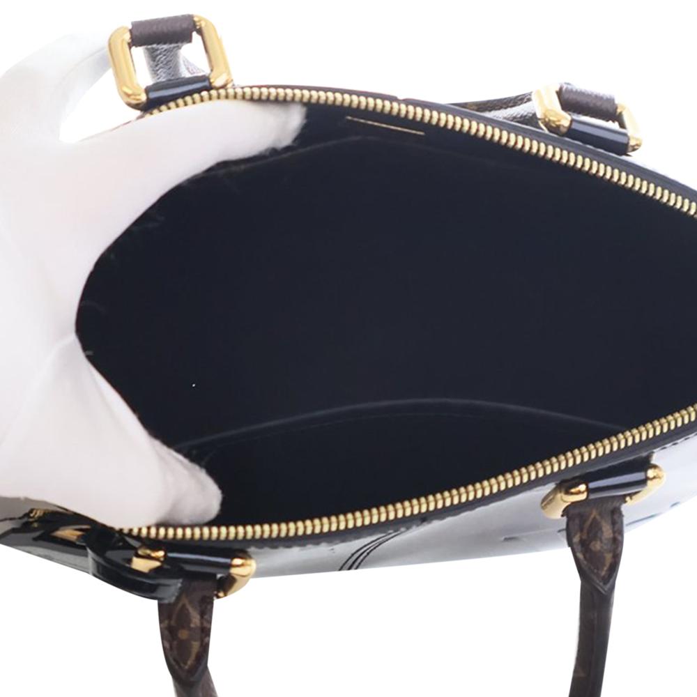 Louis Vuitton AB Louis Vuitton Black Vernis Leather Leather Vernis Miroir Tote France