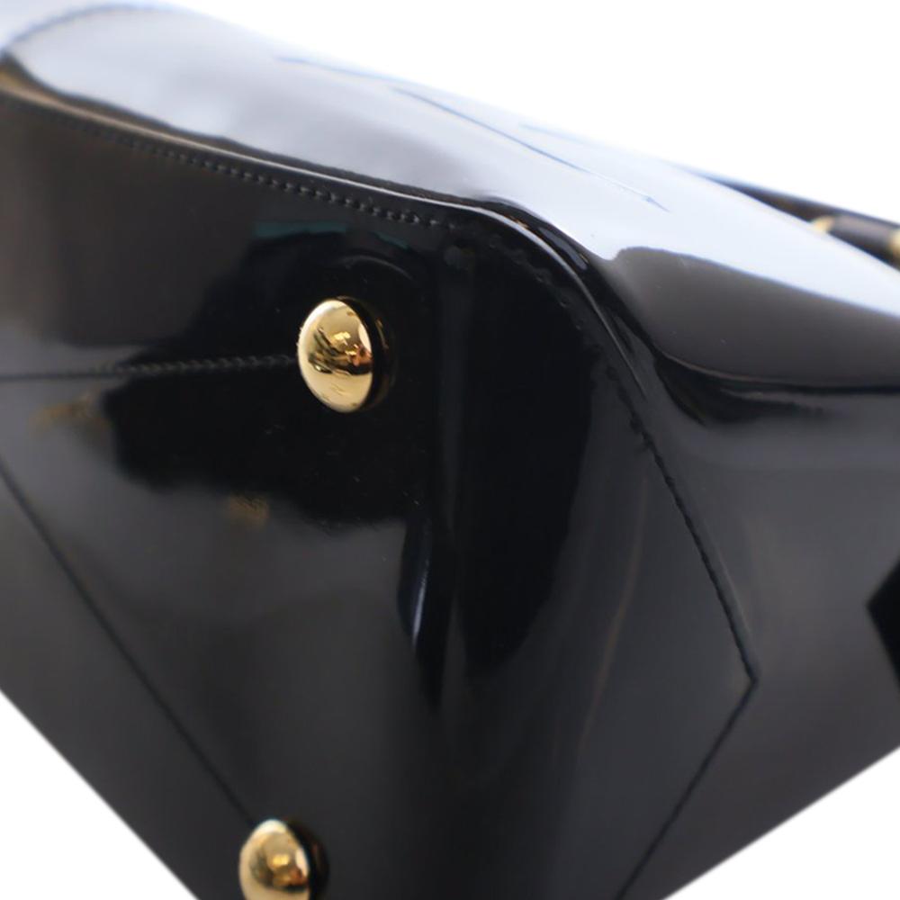 Louis Vuitton AB Louis Vuitton Black Vernis Leather Leather Vernis Miroir Tote France