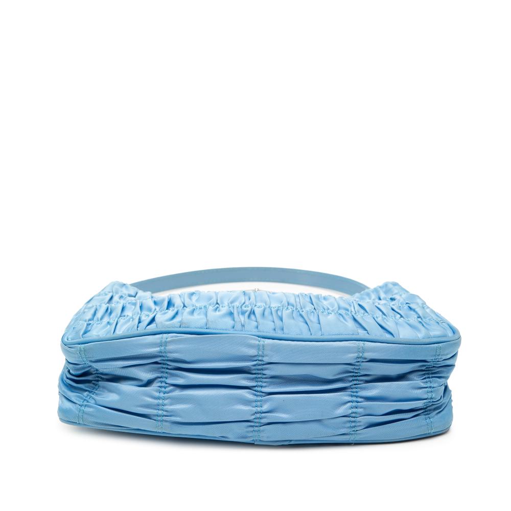 Prada B Prada Blue Light Blue Nylon Fabric Tessuto Gaufre Re Edition Shoulder Bag China