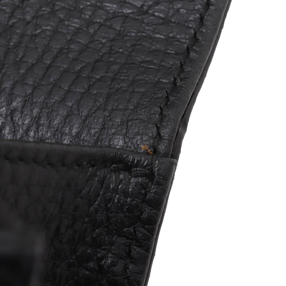 Gucci B Gucci Black Calf Leather Small Dollar skin Interlocking G Crossbody Italy