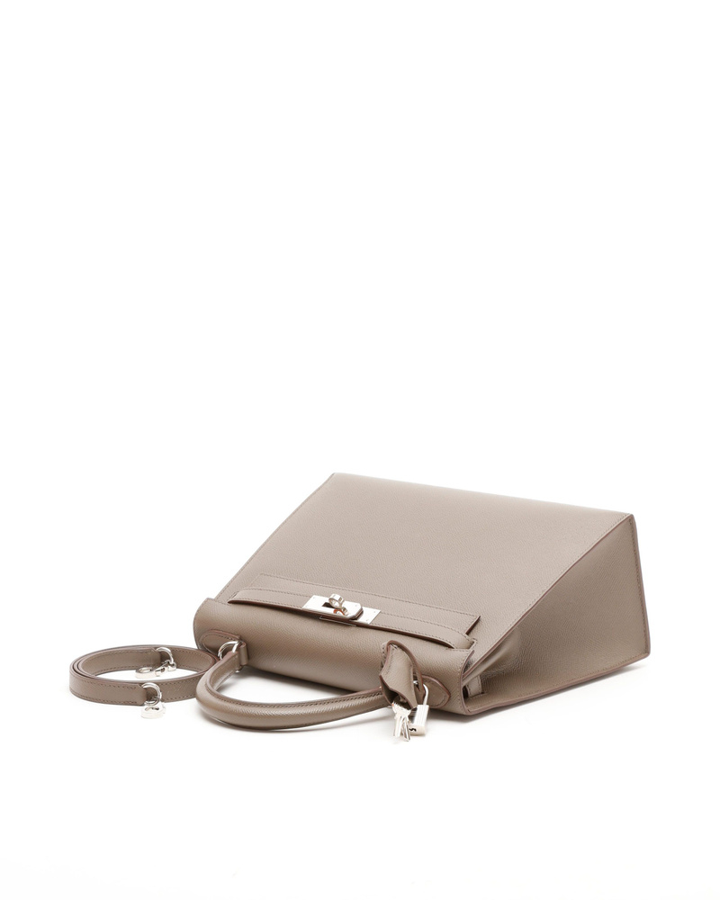 Hermès Kelly II 28 Sellier Etain Epsom Bag