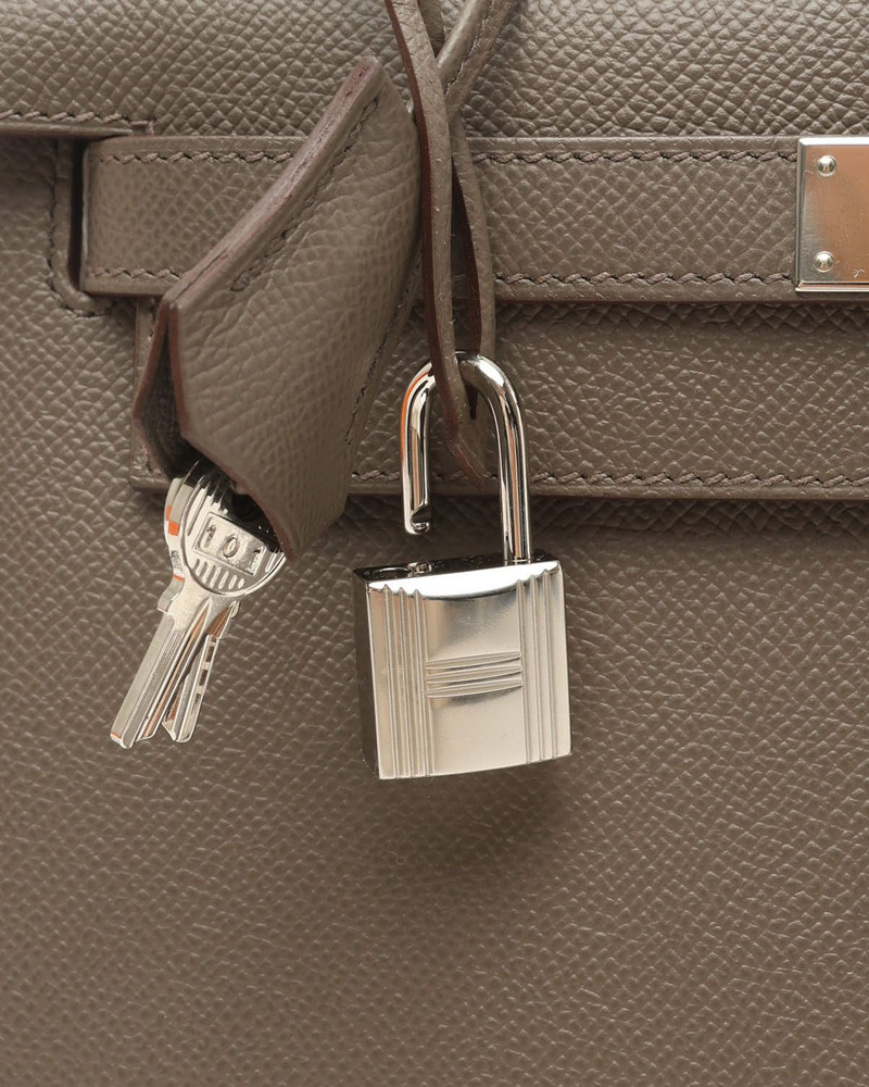 Hermès Kelly II 28 Sellier Etain Epsom Bag