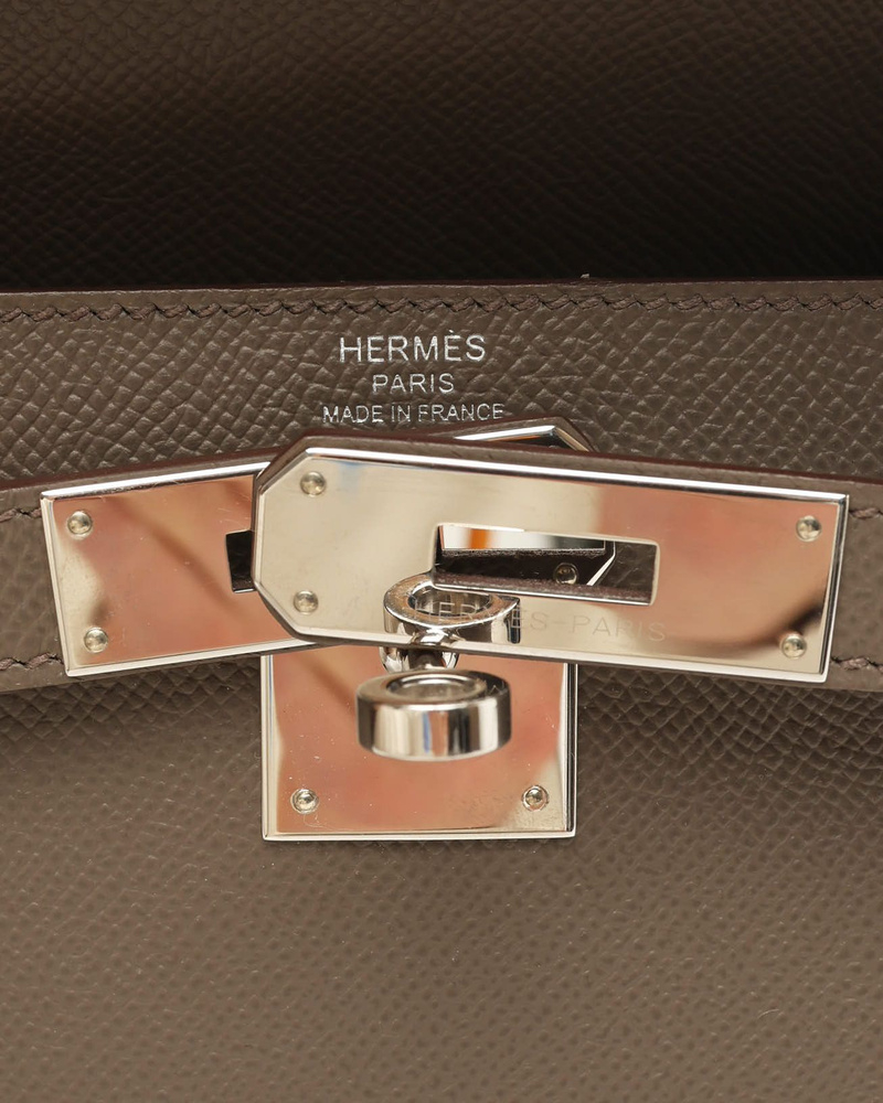 Hermès Kelly II 28 Sellier Etain Epsom Bag