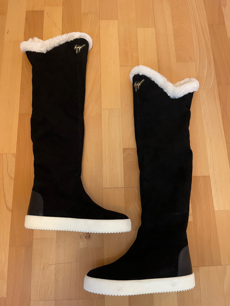 Giuseppe Zanotti Gefütterte Cuissard-Stiefel