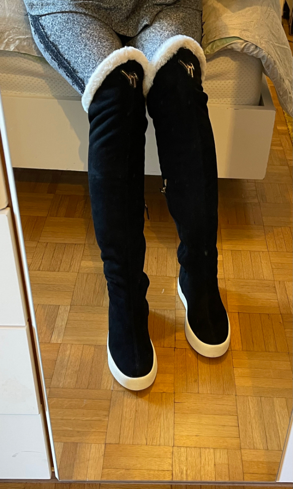 Giuseppe Zanotti Gefütterte Cuissard-Stiefel