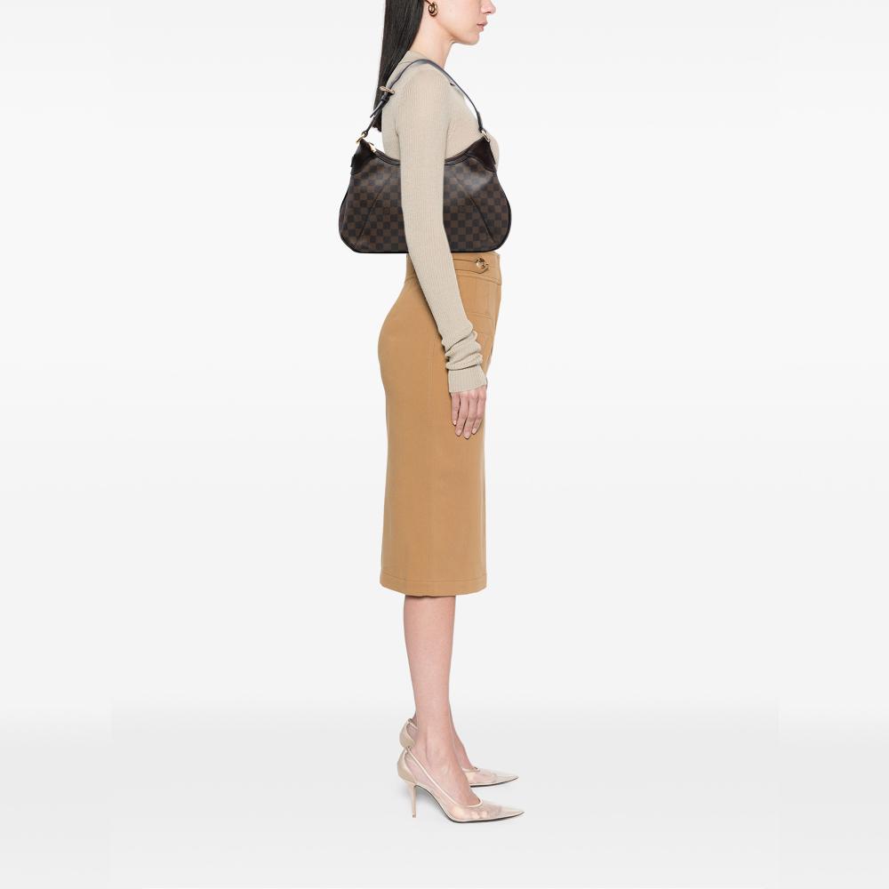 Louis Vuitton B Louis Vuitton Brown Damier Canvas Fabric Damier Ebene Thames GM France