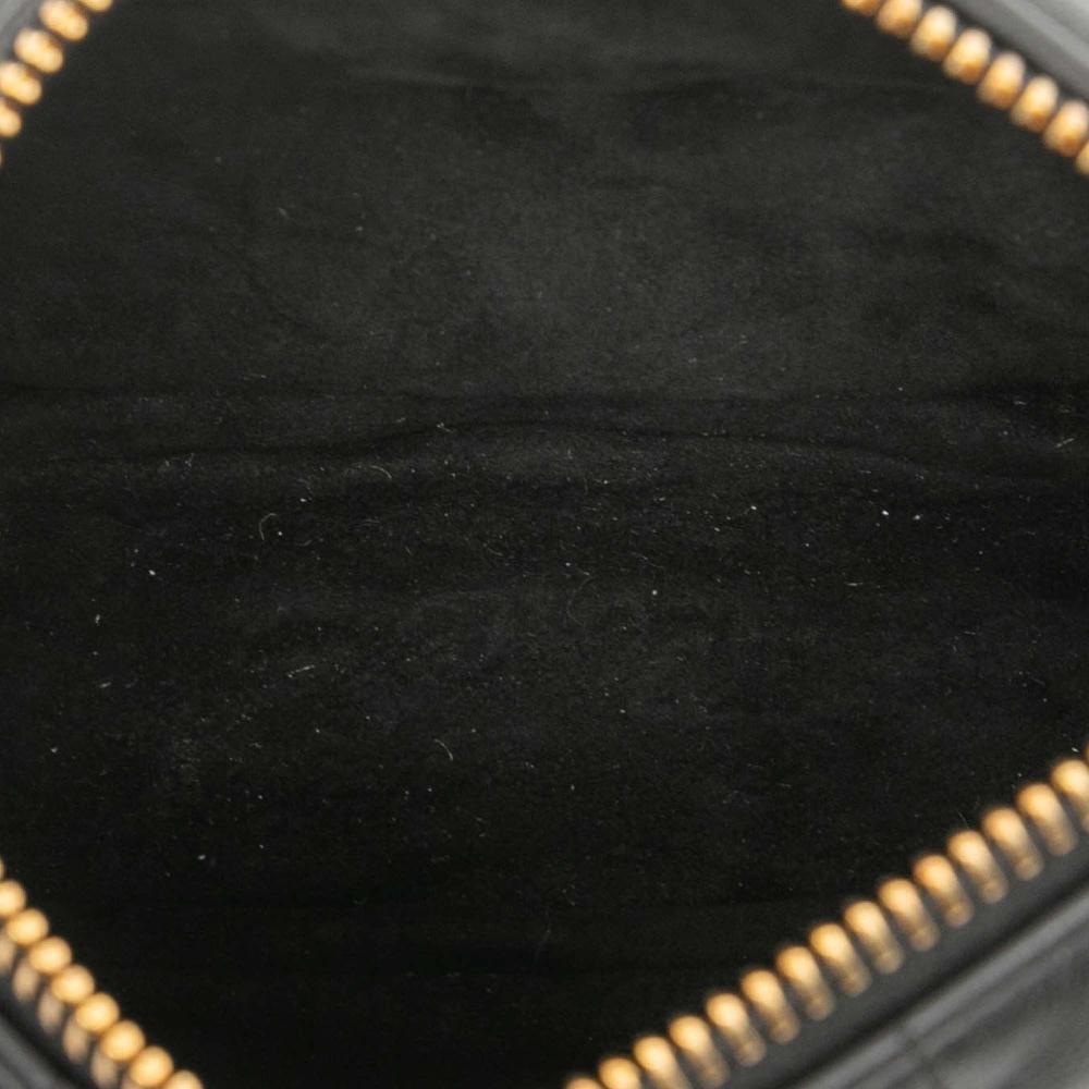 Christian Dior AB Dior Black Lambskin Leather Leather Micro Lambskin Cannage Dior Vibe Satchel Italy