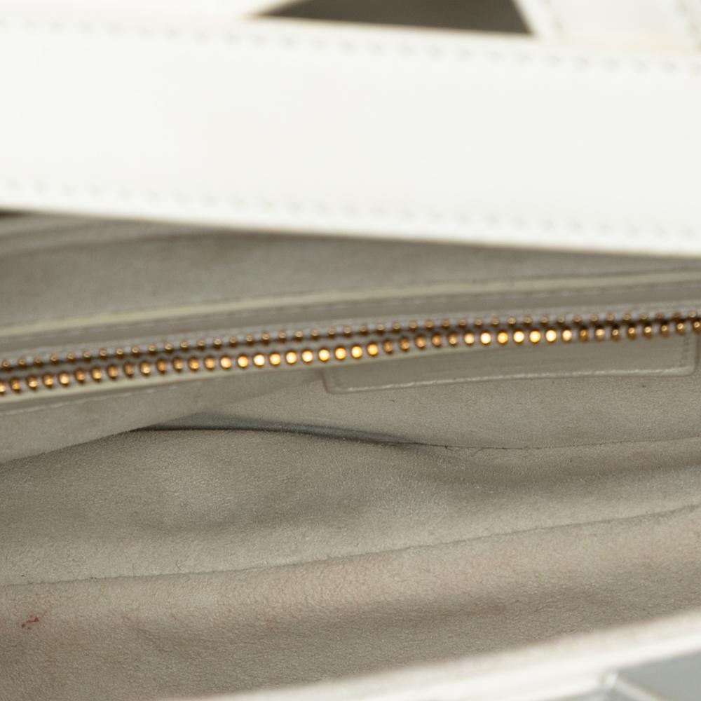 Christian Dior AB Dior White Calf Leather Ultra Matte skin Saddle Bag Italy