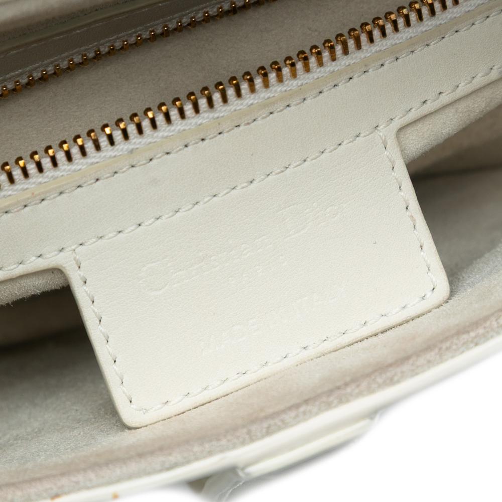 Christian Dior AB Dior White Calf Leather Ultra Matte skin Saddle Bag Italy