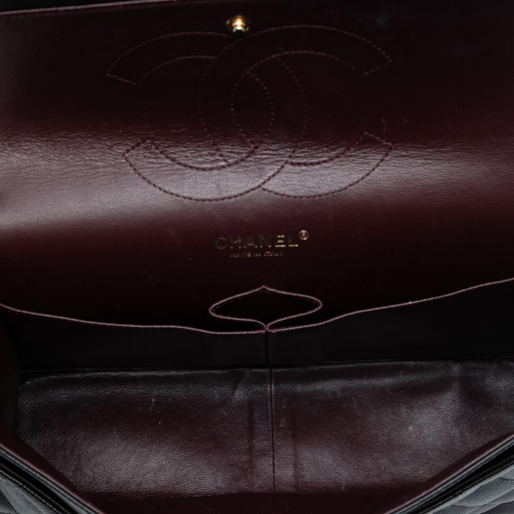 Chanel B Chanel Black Caviar Leather Leather Jumbo Classic Caviar Double Flap Italy