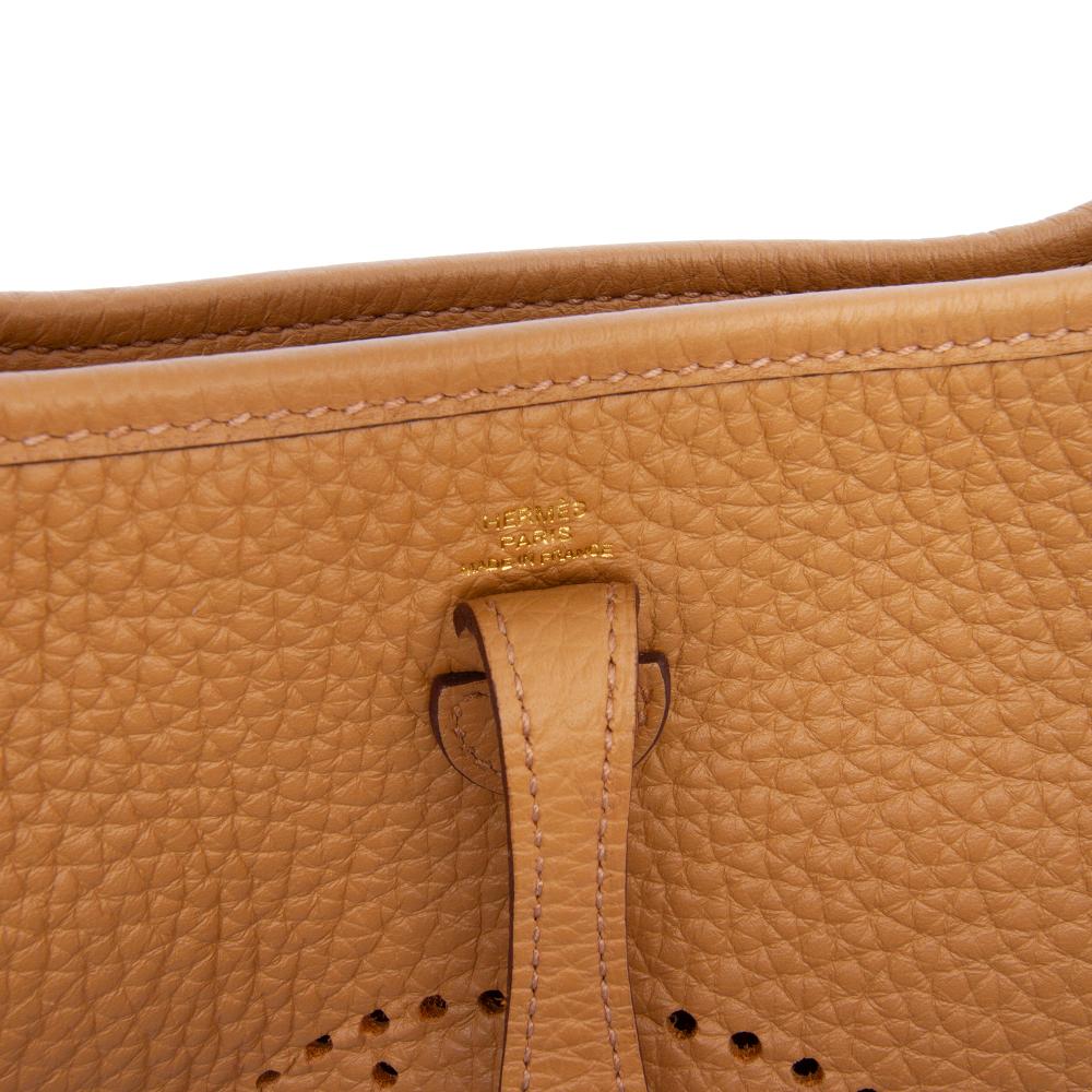 Hermès AB Hermès Brown Calf Leather Clemence Evelyne 16 TPM France