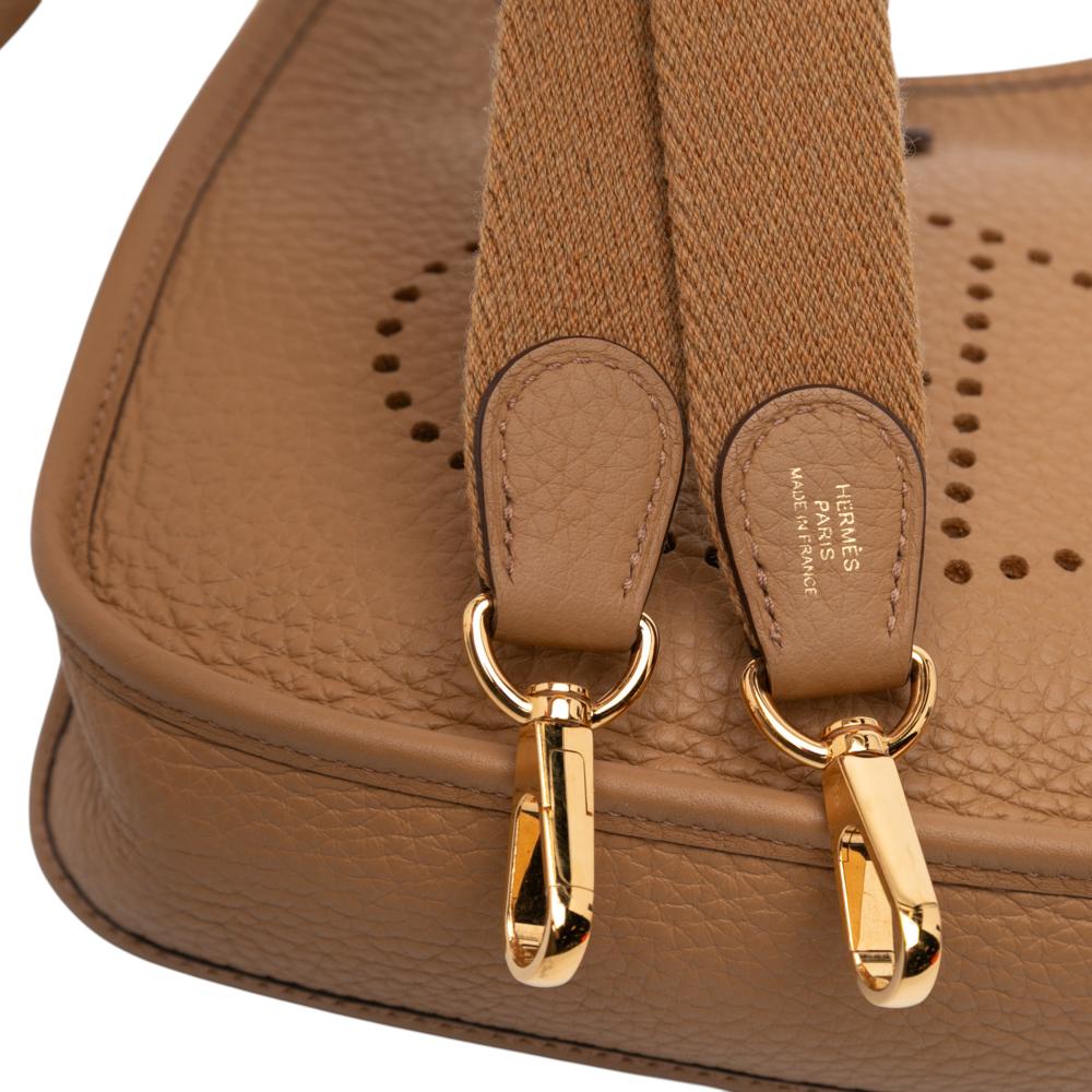 Hermès AB Hermès Brown Calf Leather Clemence Evelyne 16 TPM France