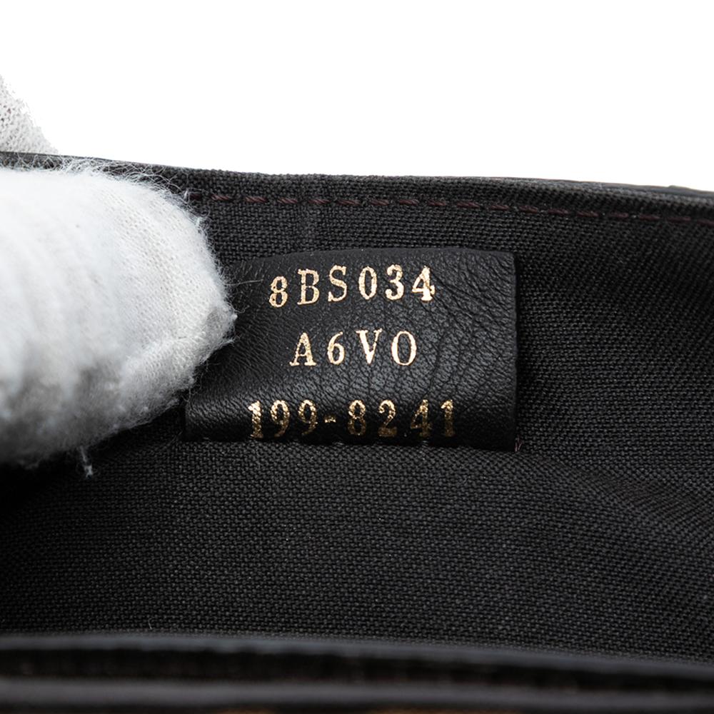 Fendi B Fendi Brown Coated Canvas Fabric Mini Zucca Glazed Cage Baguette Satchel Italy