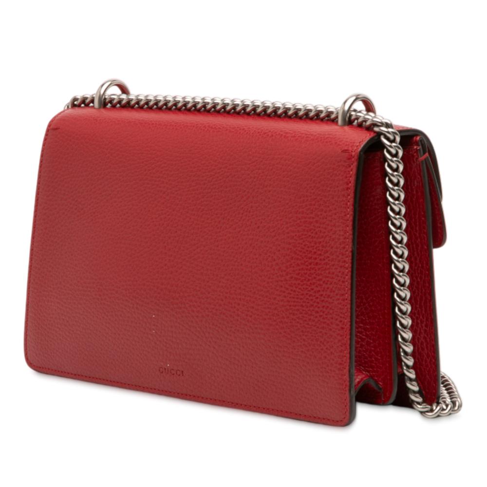 Gucci AB Gucci Red Calf Leather Small Dionysus Shoulder Bag Italy
