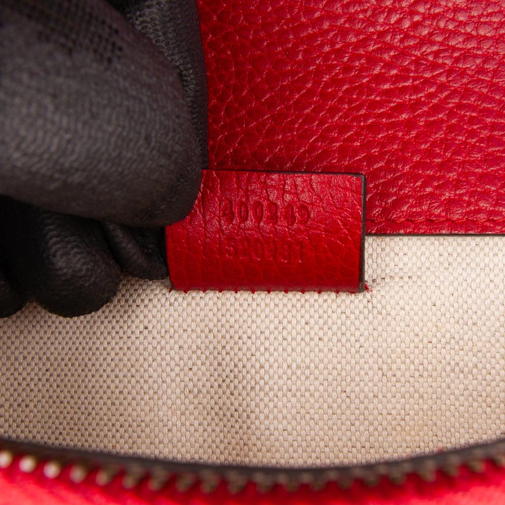 Gucci AB Gucci Red Calf Leather Small Dionysus Shoulder Bag Italy