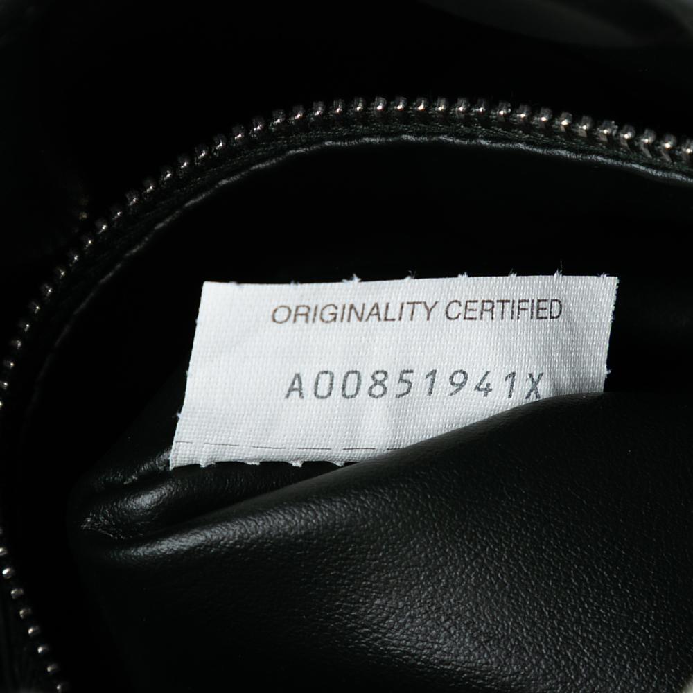 Bottega Veneta AB Bottega Veneta Black Calf Leather Small Bicolor skin Intrecciato Hop Hobo Italy