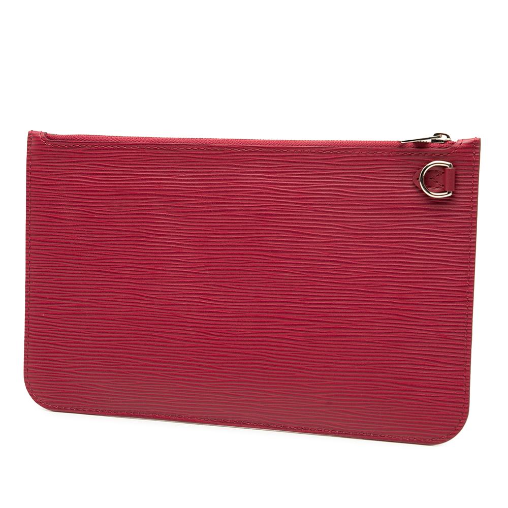 Louis Vuitton AB Louis Vuitton Red Epi Leather Leather Epi Neverfull Pouch France