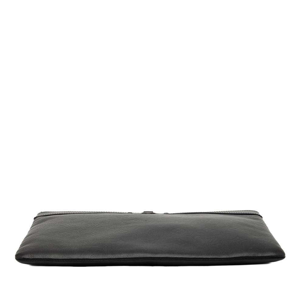 Louis Vuitton B Louis Vuitton Black Calf Leather Monogram Shadow Discovery Pochette Spain