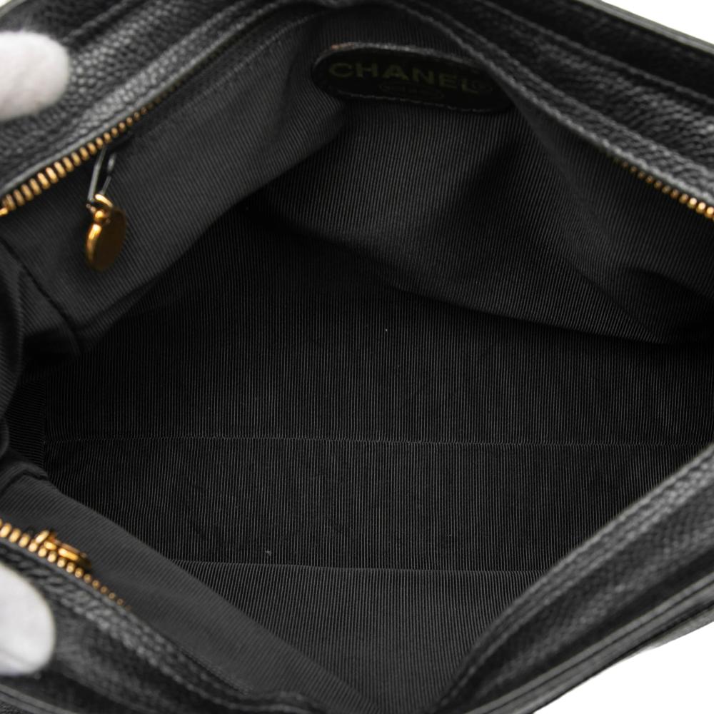 Chanel B Chanel Black Caviar Leather Leather Caviar Logo Chain Shoulder Bag Italy