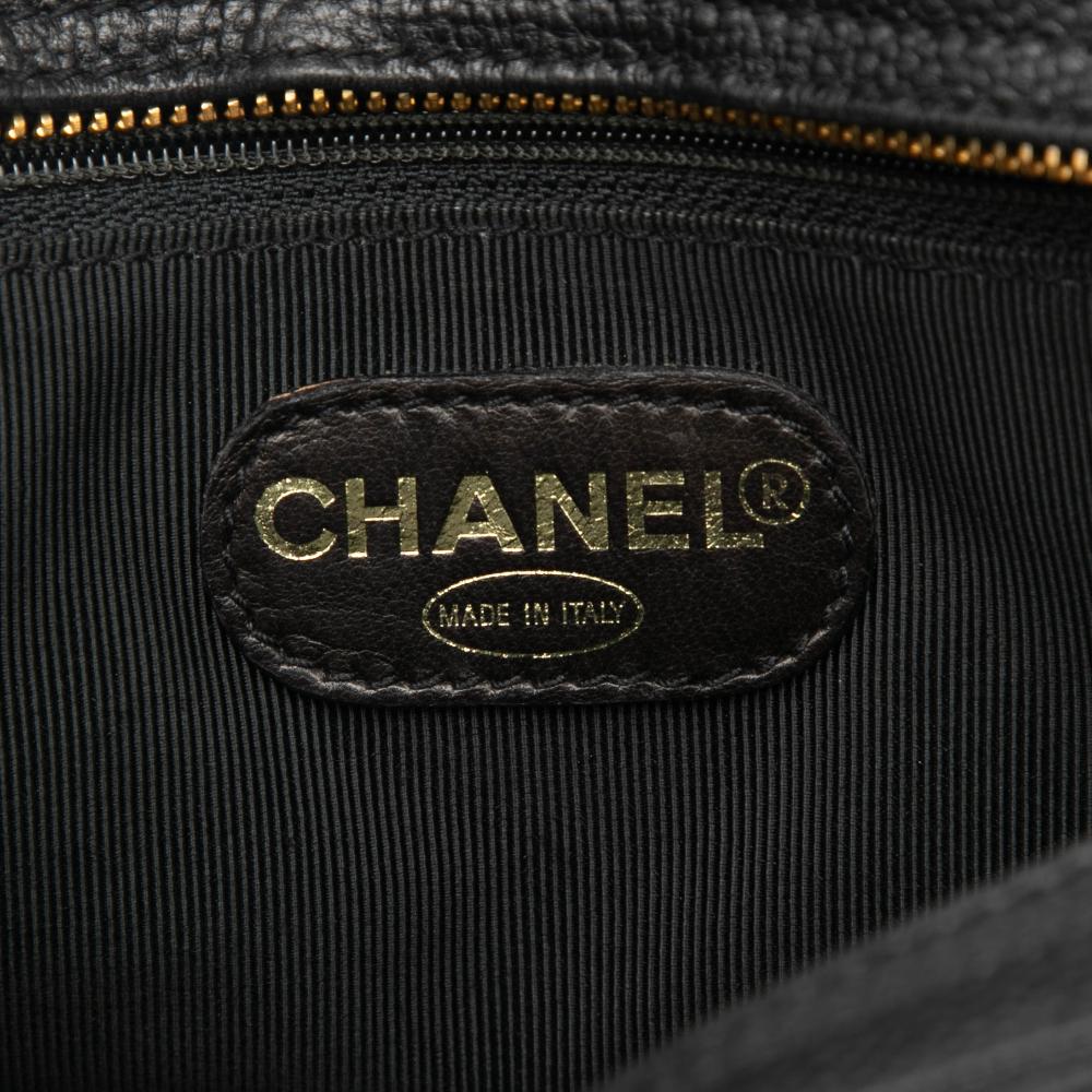 Chanel B Chanel Black Caviar Leather Leather Caviar Logo Chain Shoulder Bag Italy