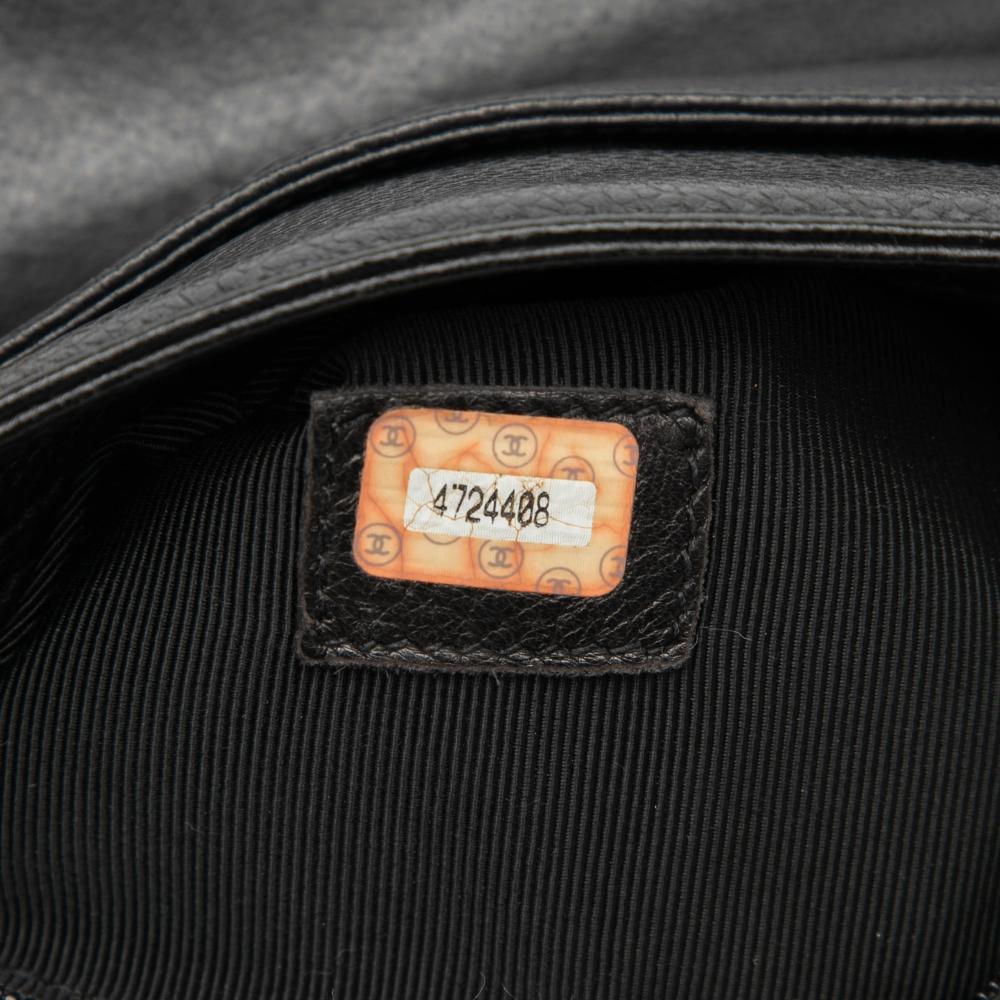 Chanel B Chanel Black Caviar Leather Leather Caviar Logo Chain Shoulder Bag Italy