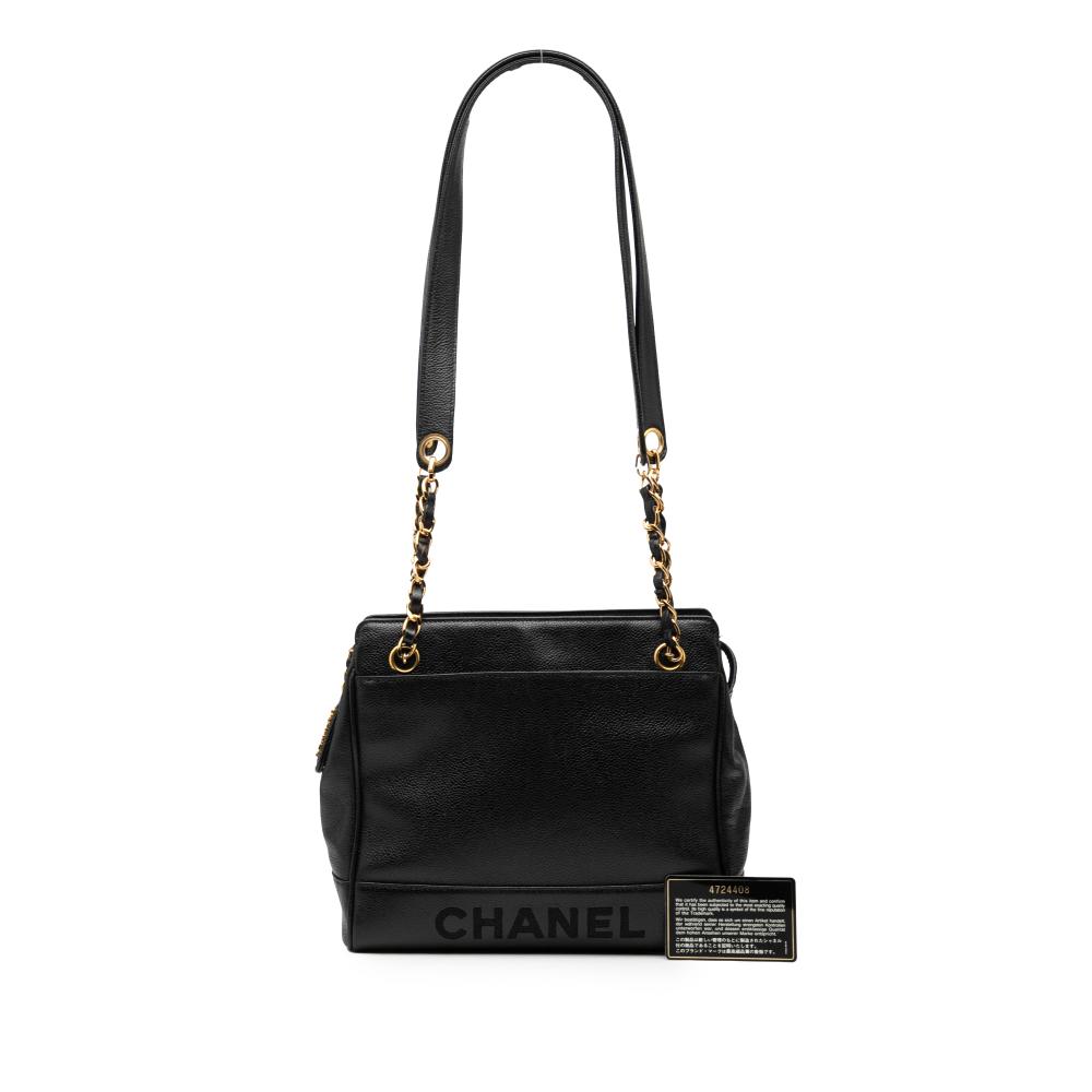 Chanel B Chanel Black Caviar Leather Leather Caviar Logo Chain Shoulder Bag Italy