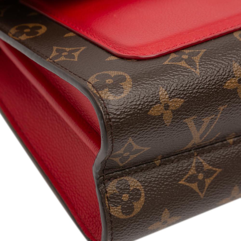 Louis Vuitton AB Louis Vuitton Brown with Red Monogram Canvas Fabric Monogram Victoire Spain