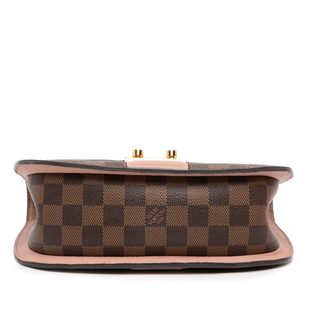 Louis Vuitton B Louis Vuitton Brown Damier Canvas Fabric Damier Ebene Cuir Taurillon Wight France