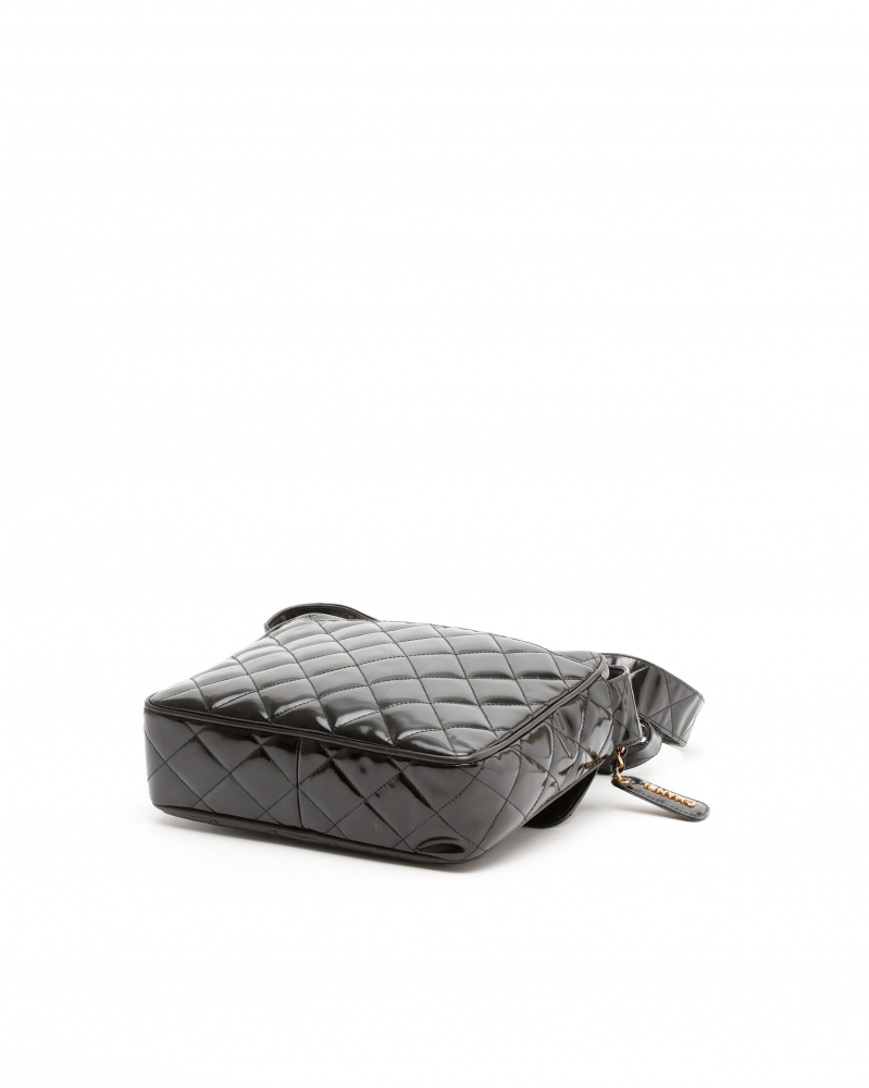 Chanel Quilted Patent Camera Bag