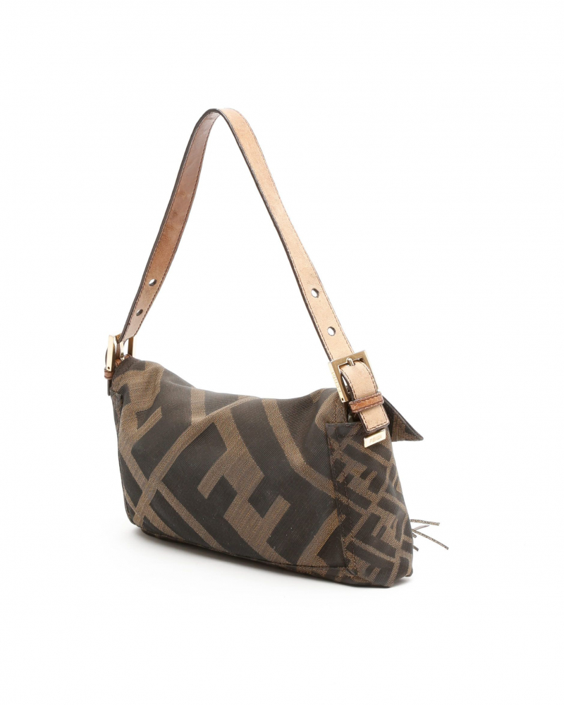 Fendi Zucca Fringe Baguette Bag