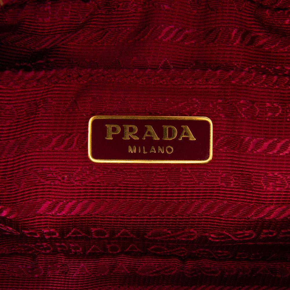 Prada B Prada Pink Blush Saffiano Leather Mini Camera Bag Italy