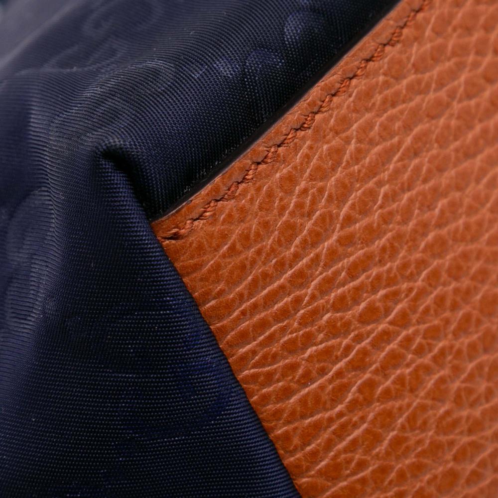 Gucci B Gucci Blue Nylon Fabric GG Web Tote Italy