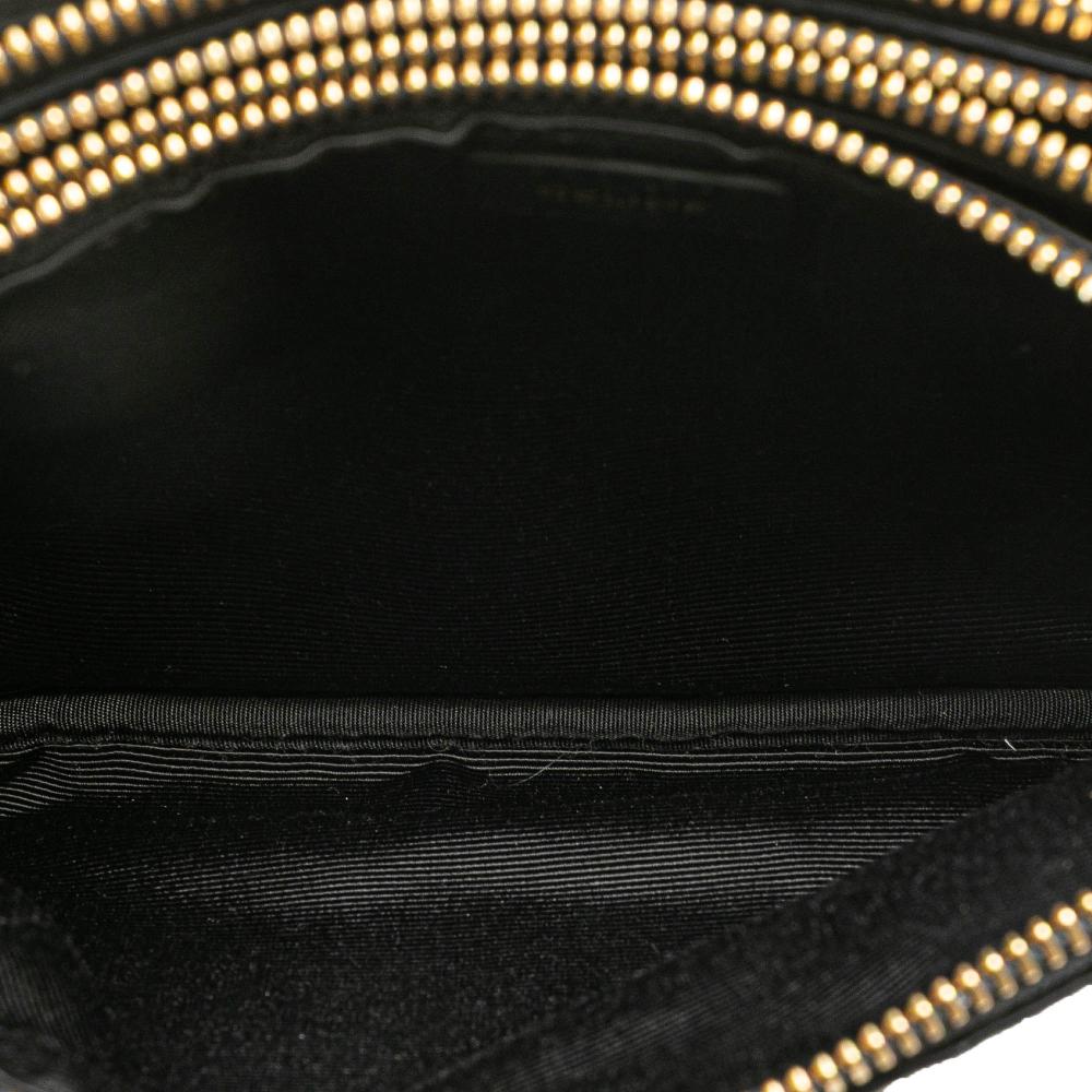 Celine B Celine Black Mesh Fabric Small Sequin Trio Crossbody Italy