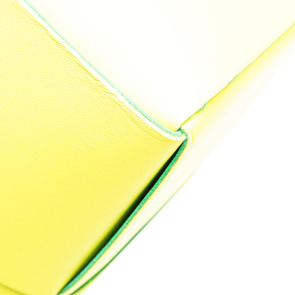 Bottega Veneta Yellow Neon Yellow Nappa Leather Leather Small Nappa Maxi Intrecciato Arco Tote Italy