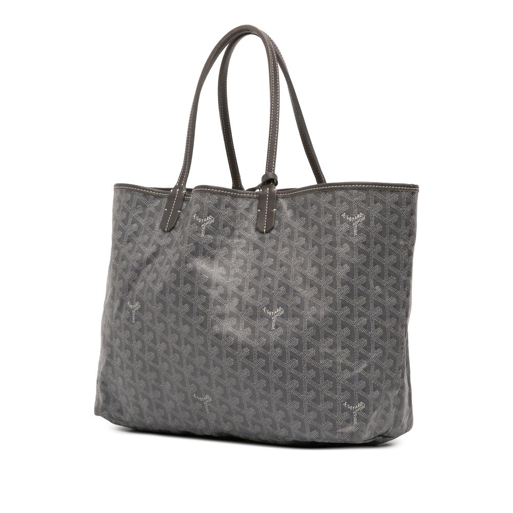 Goyard B Goyard Gray Coated Canvas Fabric Goyardine Saint Louis PM France