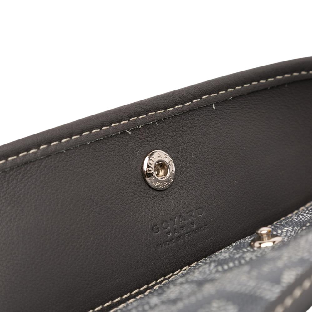 Goyard B Goyard Gray Coated Canvas Fabric Goyardine Saint Louis PM France