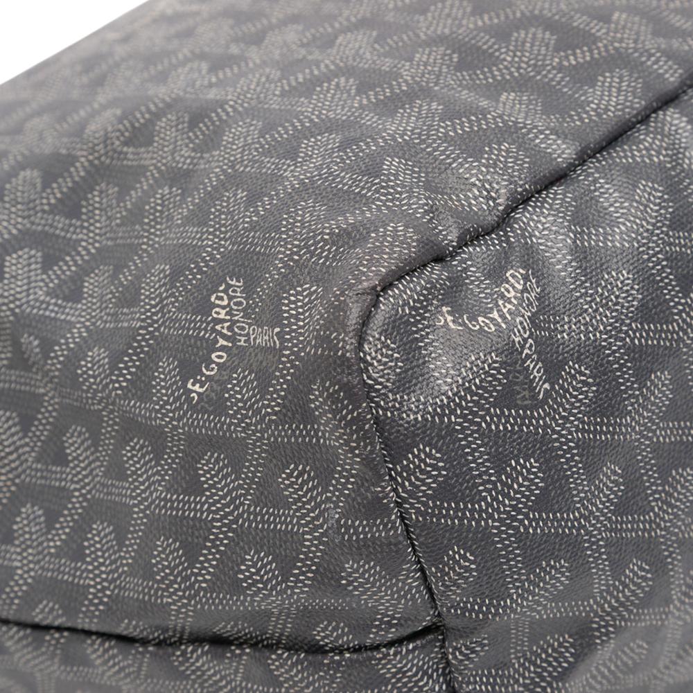 Goyard B Goyard Gray Coated Canvas Fabric Goyardine Saint Louis PM France