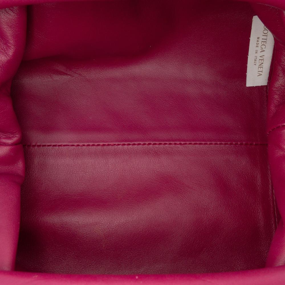 Bottega Veneta AB Bottega Veneta Purple Magenta Lambskin Leather Leather Lambskin The Mini Pouch Crossbody Italy