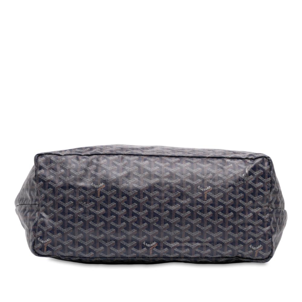 Goyard B Goyard Blue Dark Blue Coated Canvas Fabric Goyardine Saint Louis GM France