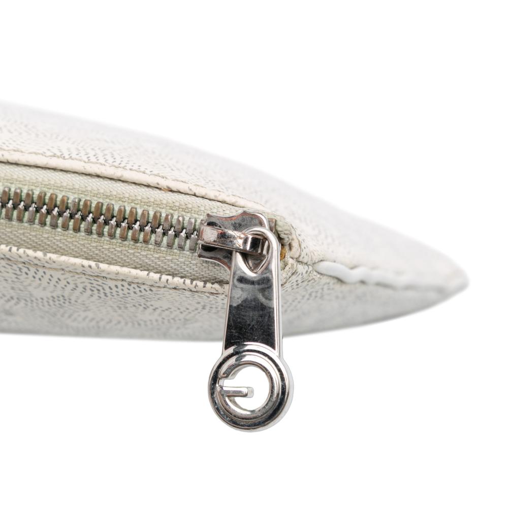 Goyard B Goyard White Coated Canvas Fabric Goyardine Senat MM France