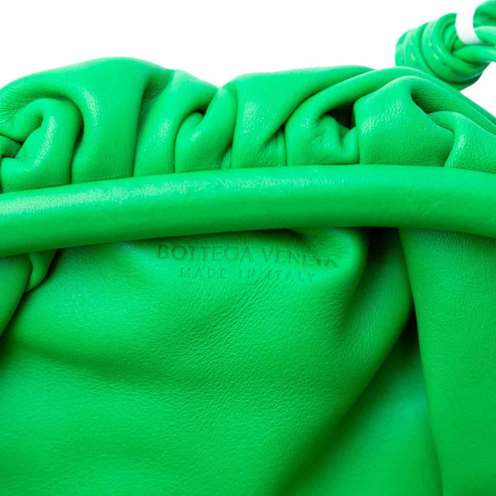 Bottega Veneta B Bottega Veneta Green Lambskin Leather Leather Lambskin The Mini Pouch Crossbody Italy