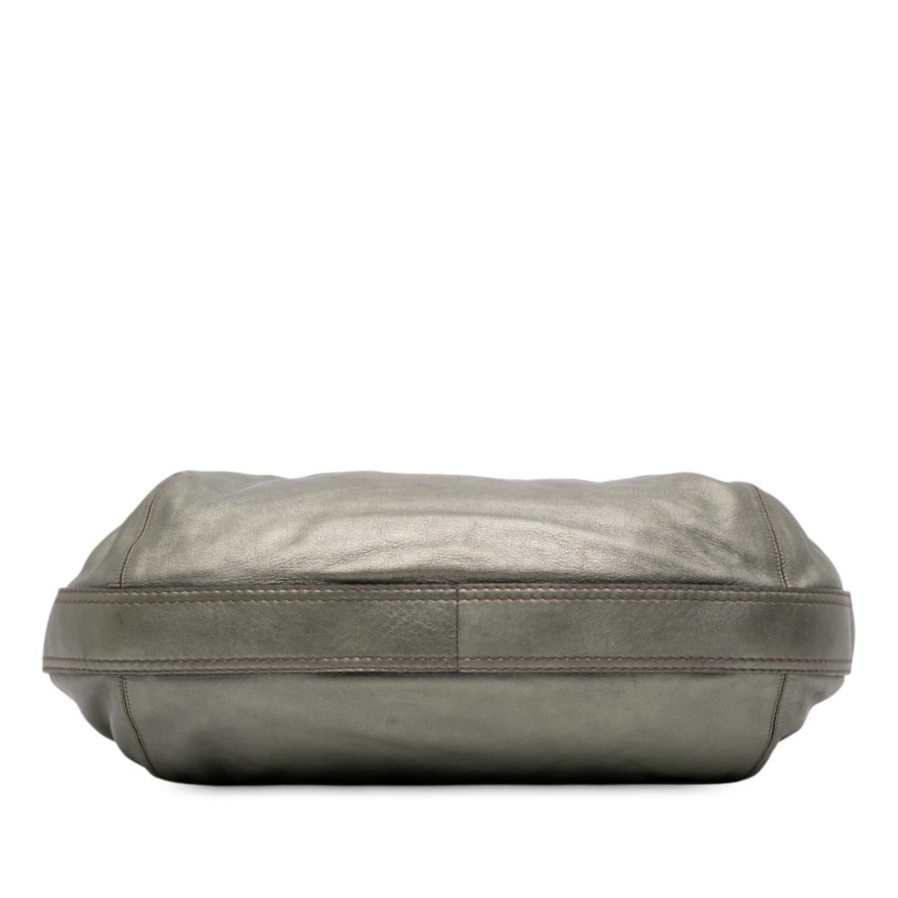 Loewe B LOEWE Green Calf Leather Metallic Fiesta Satchel China