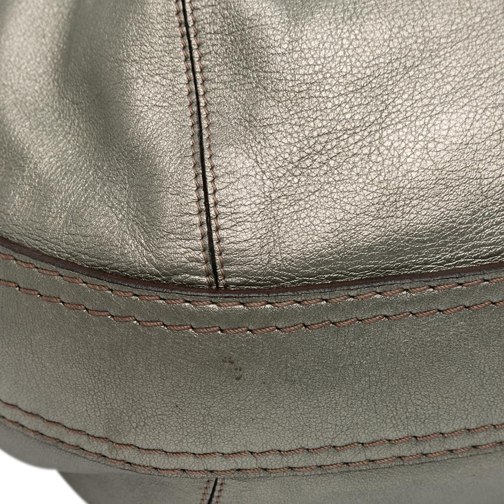 Loewe B LOEWE Green Calf Leather Metallic Fiesta Satchel China