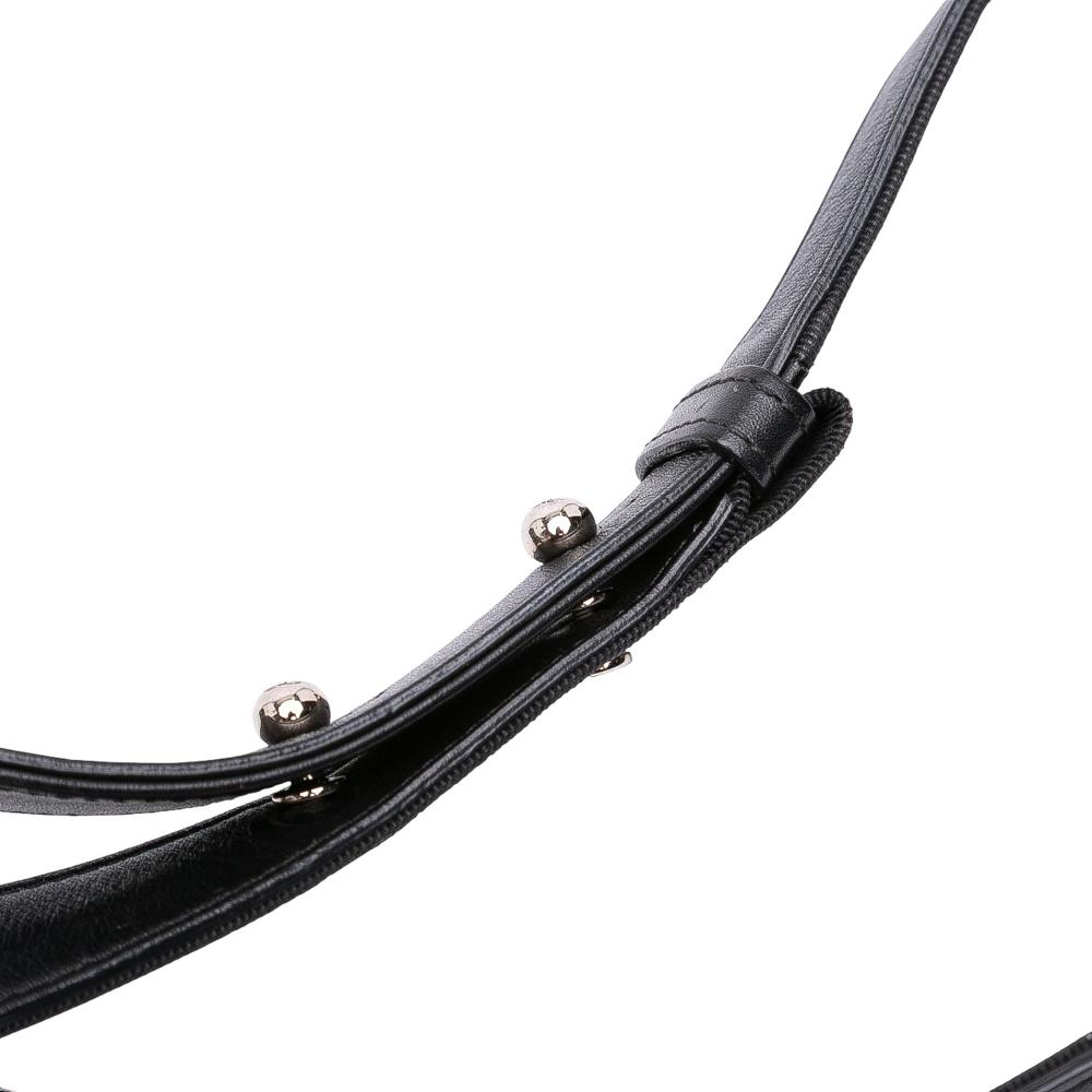 Chanel B Chanel Black Calf Leather CC Quilted Crumpled skin and Grosgrain Flap Italy