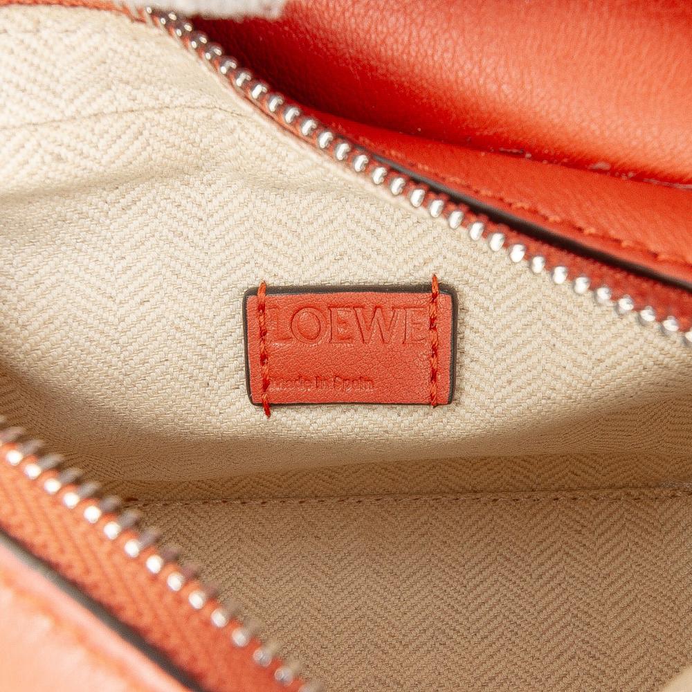 Loewe AB LOEWE Orange Dark Orange Calf Leather Nano skin Puzzle Satchel Spain