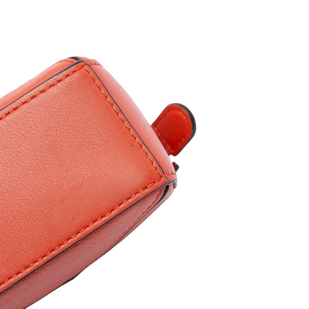 Loewe AB LOEWE Orange Dark Orange Calf Leather Nano skin Puzzle Satchel Spain