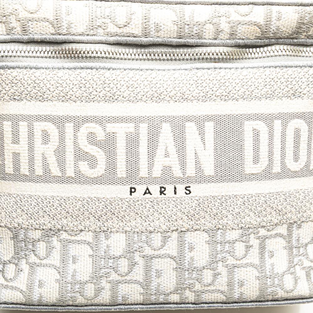 Christian Dior B Dior Gray Canvas Fabric Oblique Diortravel Vanity Case Italy