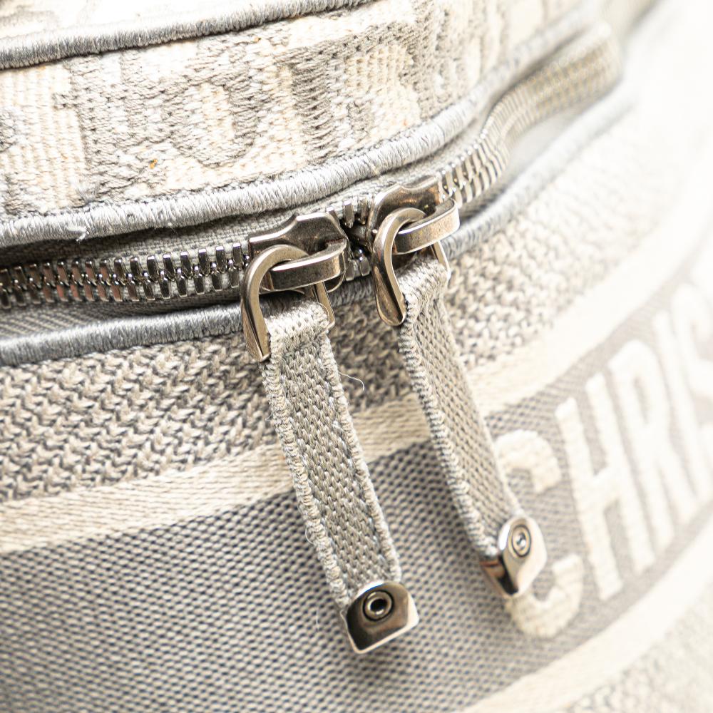 Christian Dior B Dior Gray Canvas Fabric Oblique Diortravel Vanity Case Italy