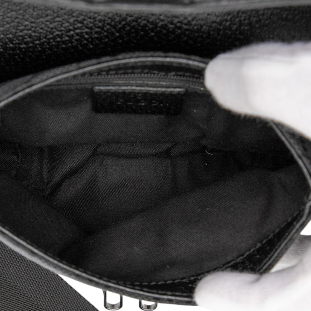 Gucci B Gucci Black Canvas Fabric GG Belt Bag Italy